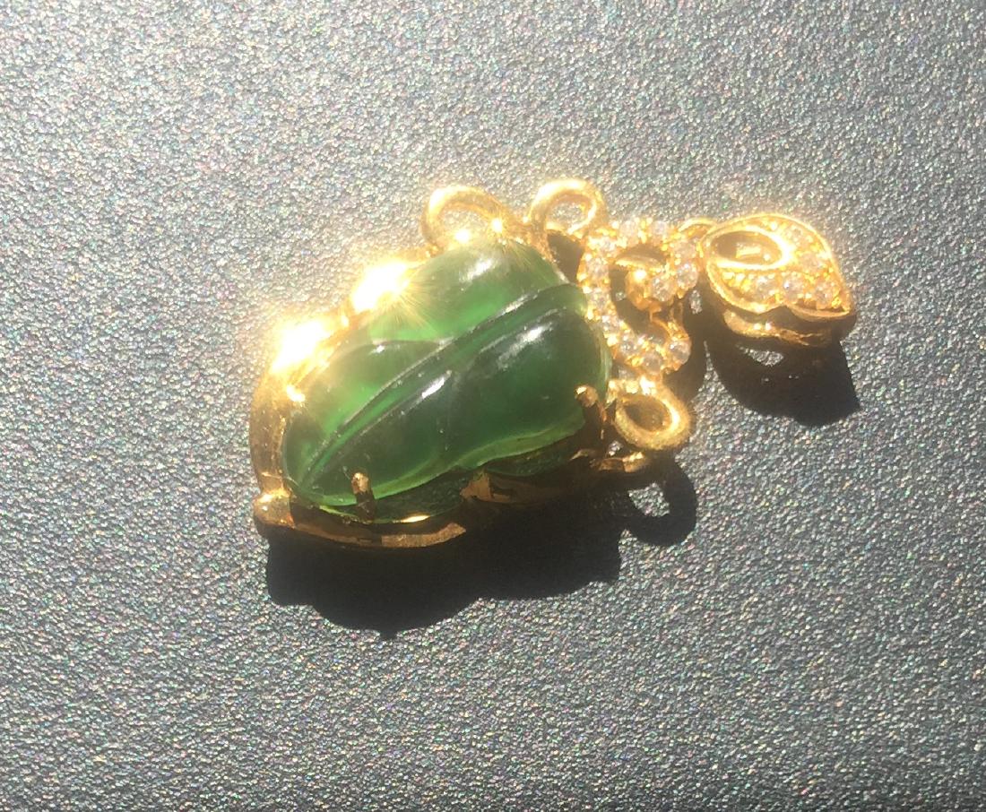 Natural Green Jadeite Leave Pendant (1 of 6)