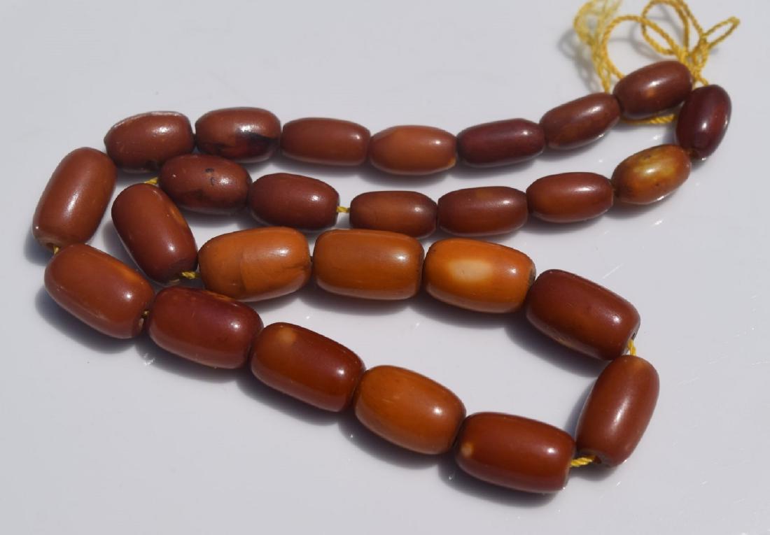 Antique Butter Scotch Bead Necklace (1 of 2)