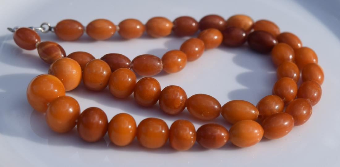 Antique Butter Scotch Amber Round Beads Necklace (1 of 4)