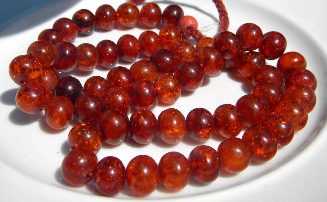 Antique Amber Beads Necklace (1 of 5)