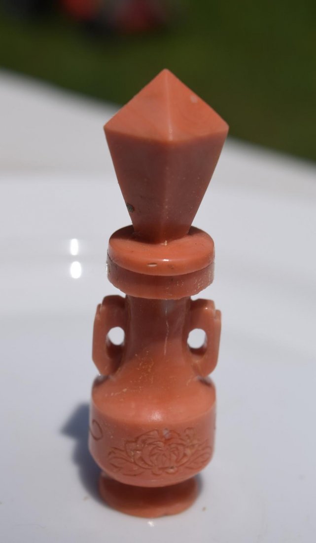 Antique Coral Snuff Bottle, Qing Dynasty (1 of 1)