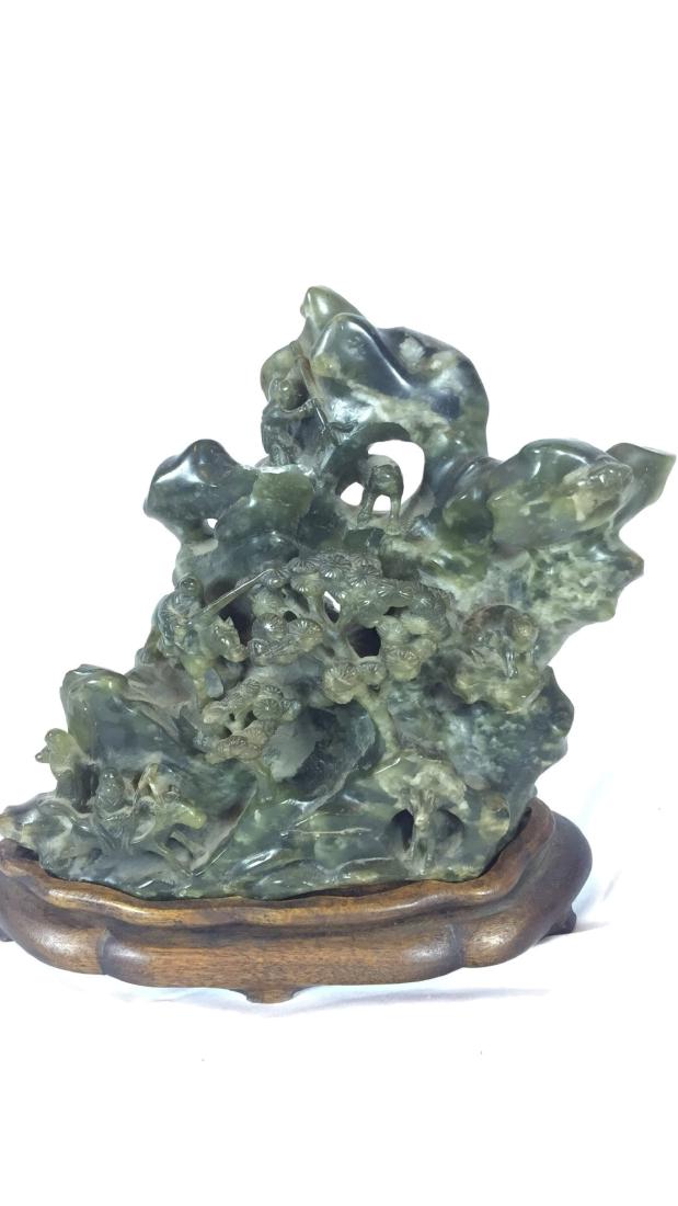 Antique Chinese Carved Jade Mountain (1 of 6)