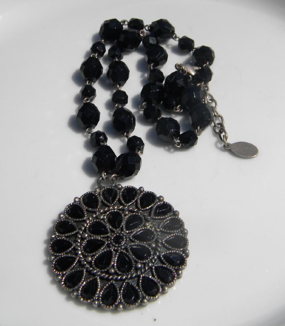 Robert Rose Necklace with Pendant: Robert Rose Necklace with Pendant, Size of Pendant: 1.5"