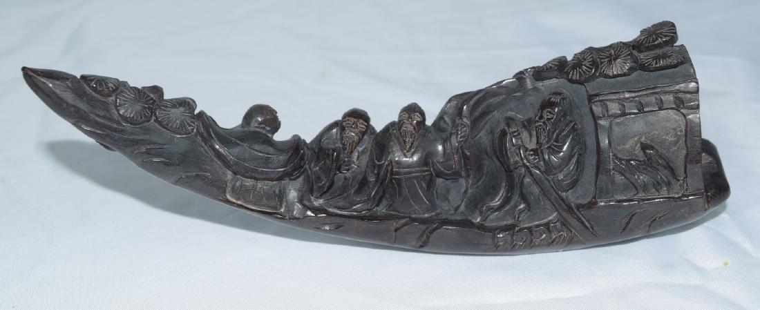 Antique Carved Horn Statue (1 of 5)