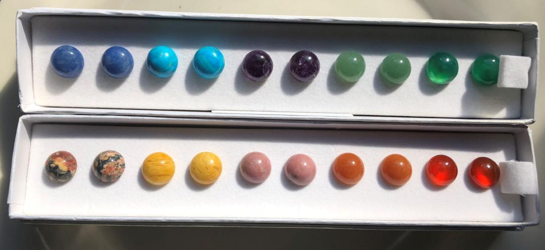 Two Sets of Jade, Turquoise, Amethyst, Lapis Earrings (1 of 2)