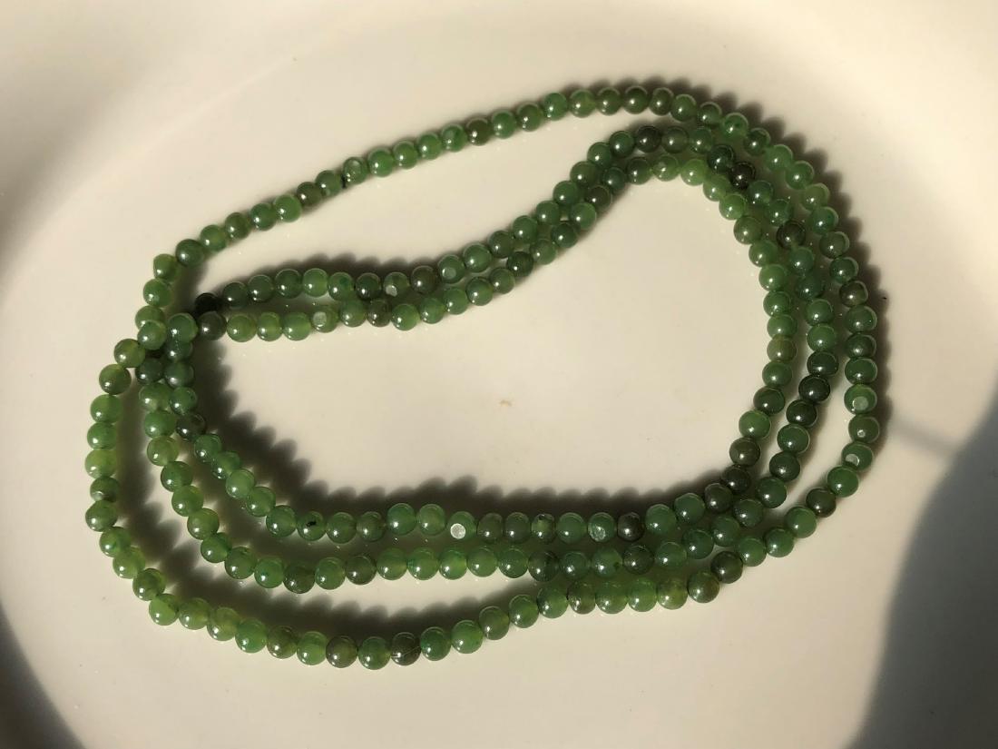 jade bead necklace vintage
