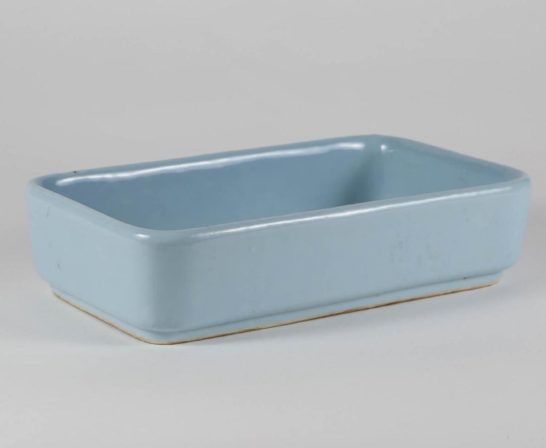 Antique Chinese Pale Blue Glazed Porcelain Rectangular (1 of 9)