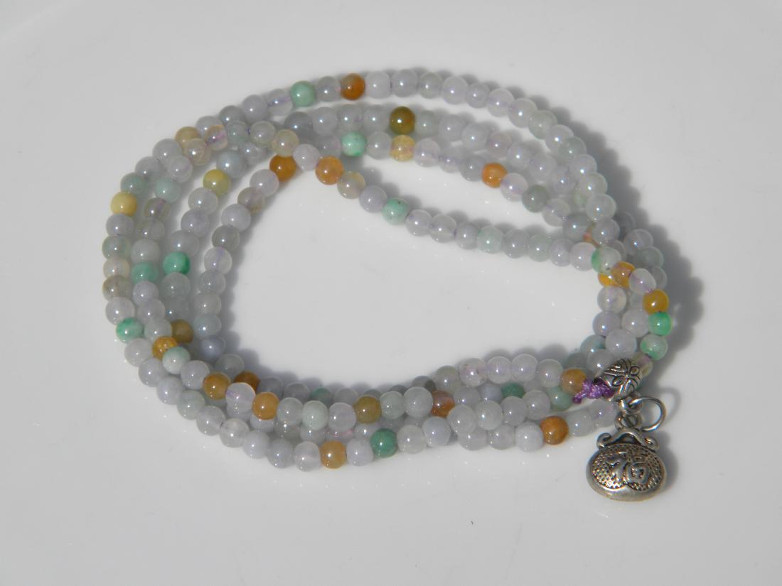 Natural Purple Jadeite Beads Necklace (1 of 6)