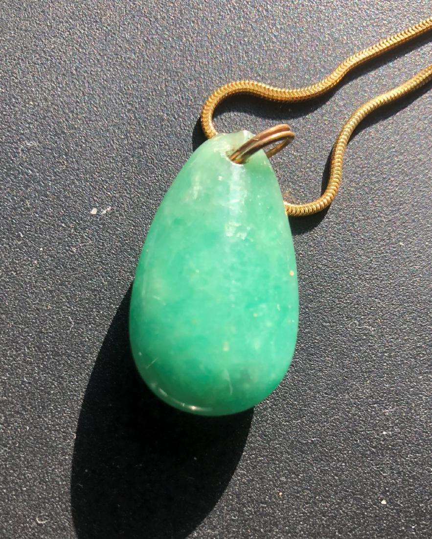 Antique Chinese Natural Green Jadeite Pendant (1 of 2)