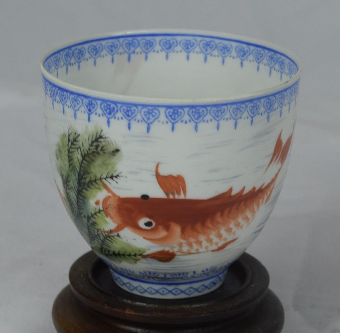 vintage Chinese Egg Shell Fish Cup (1 of 4)