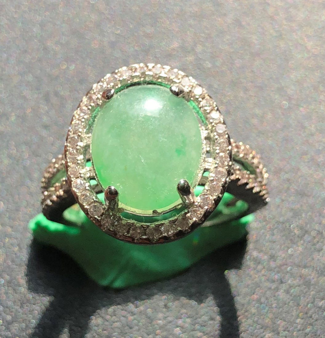 Natural Green Jadeite Ring (1 of 3)