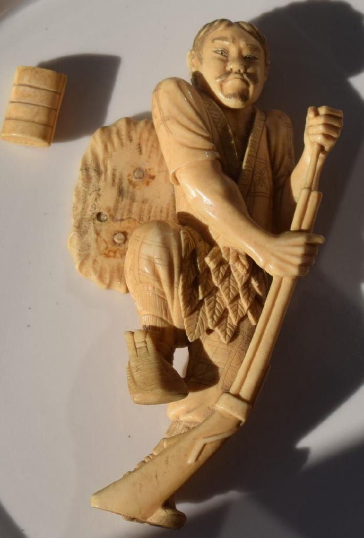 Antique Carved Warrior Statue (1 of 4)