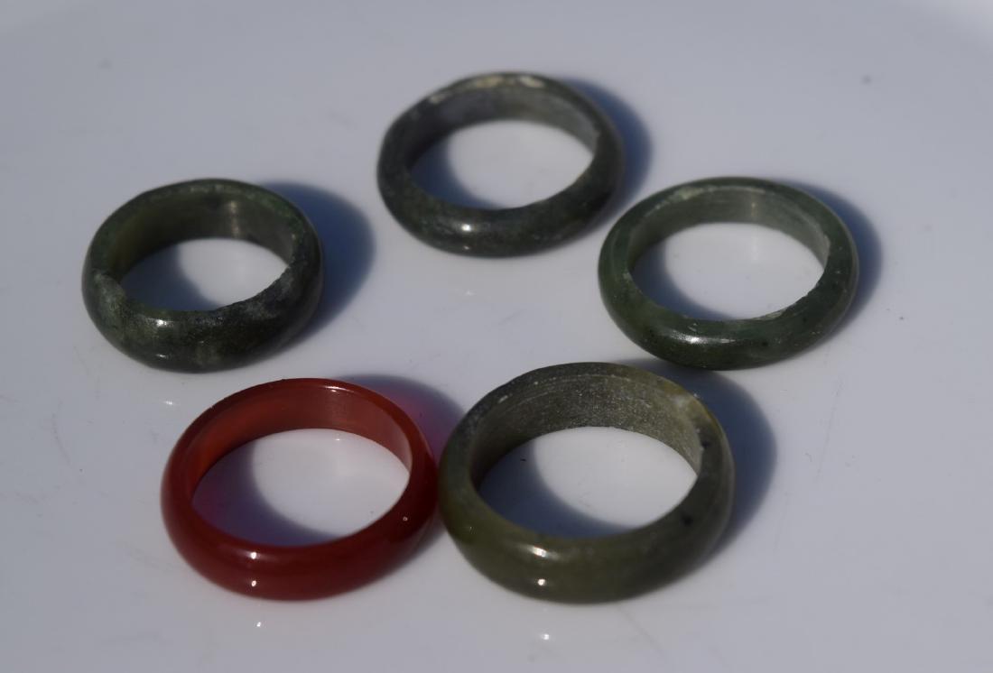 Vintage Five Jade Rings (1 of 2)