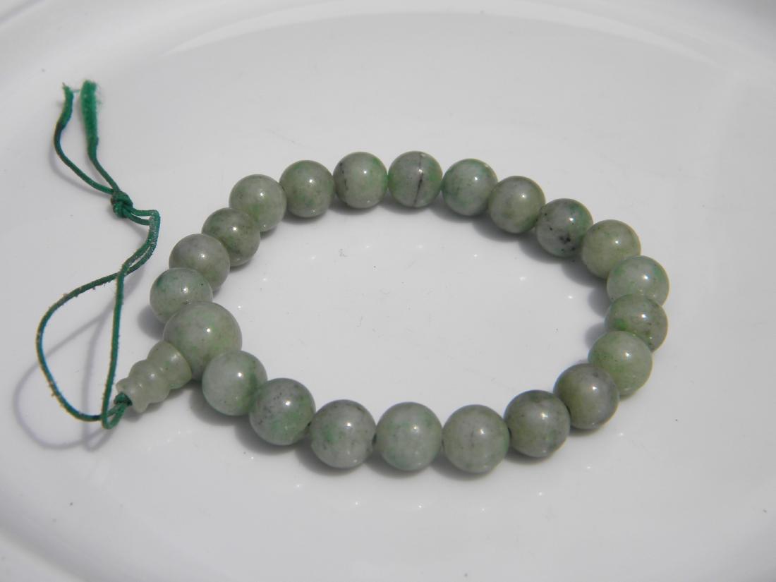 Vintage Natural Jadeite Buddha Prayer Beads Bracelet (1 of 3)