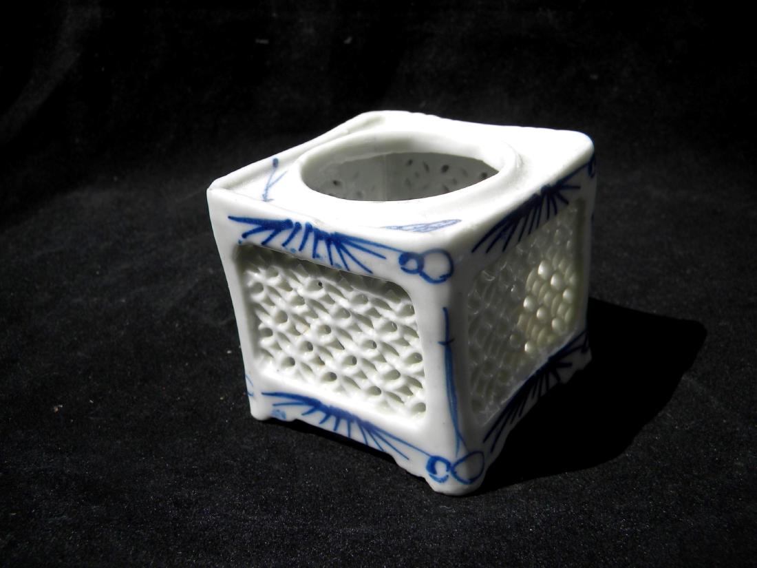 Antique Chinese Blue and White Porcelain Holder (1 of 5)