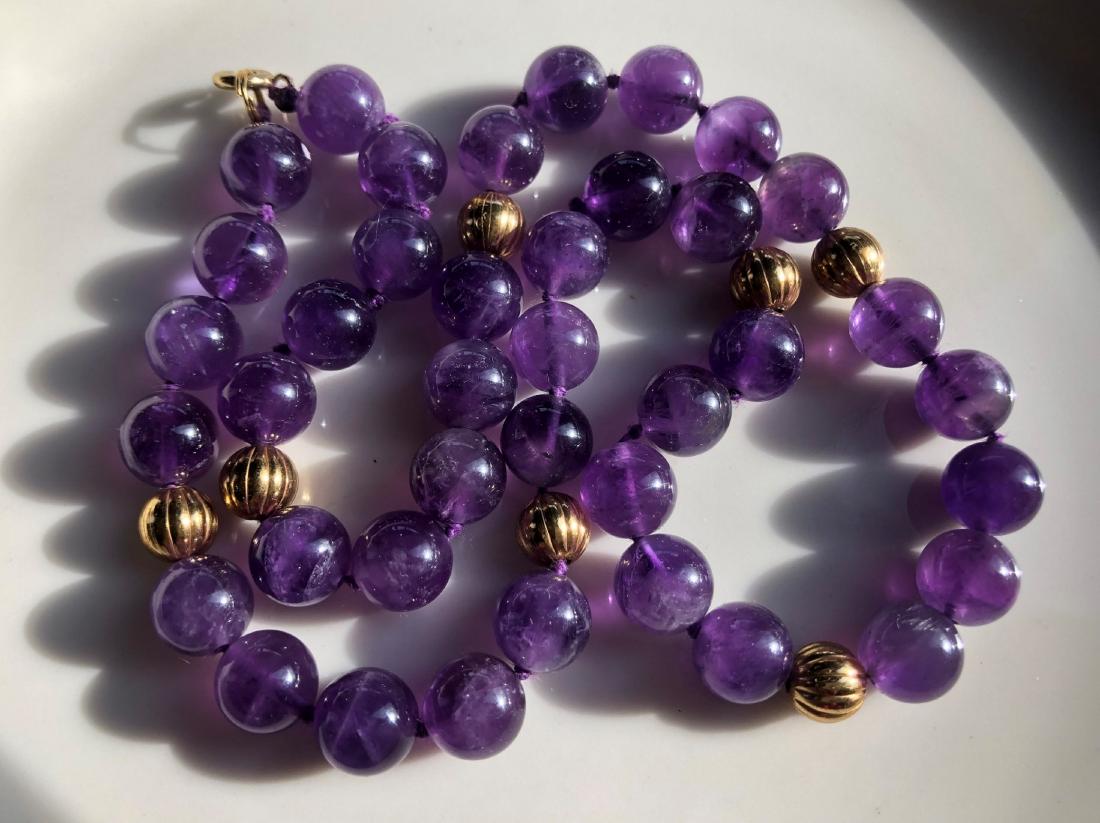 Vintage Amethyst Beads Necklace (1 of 10)