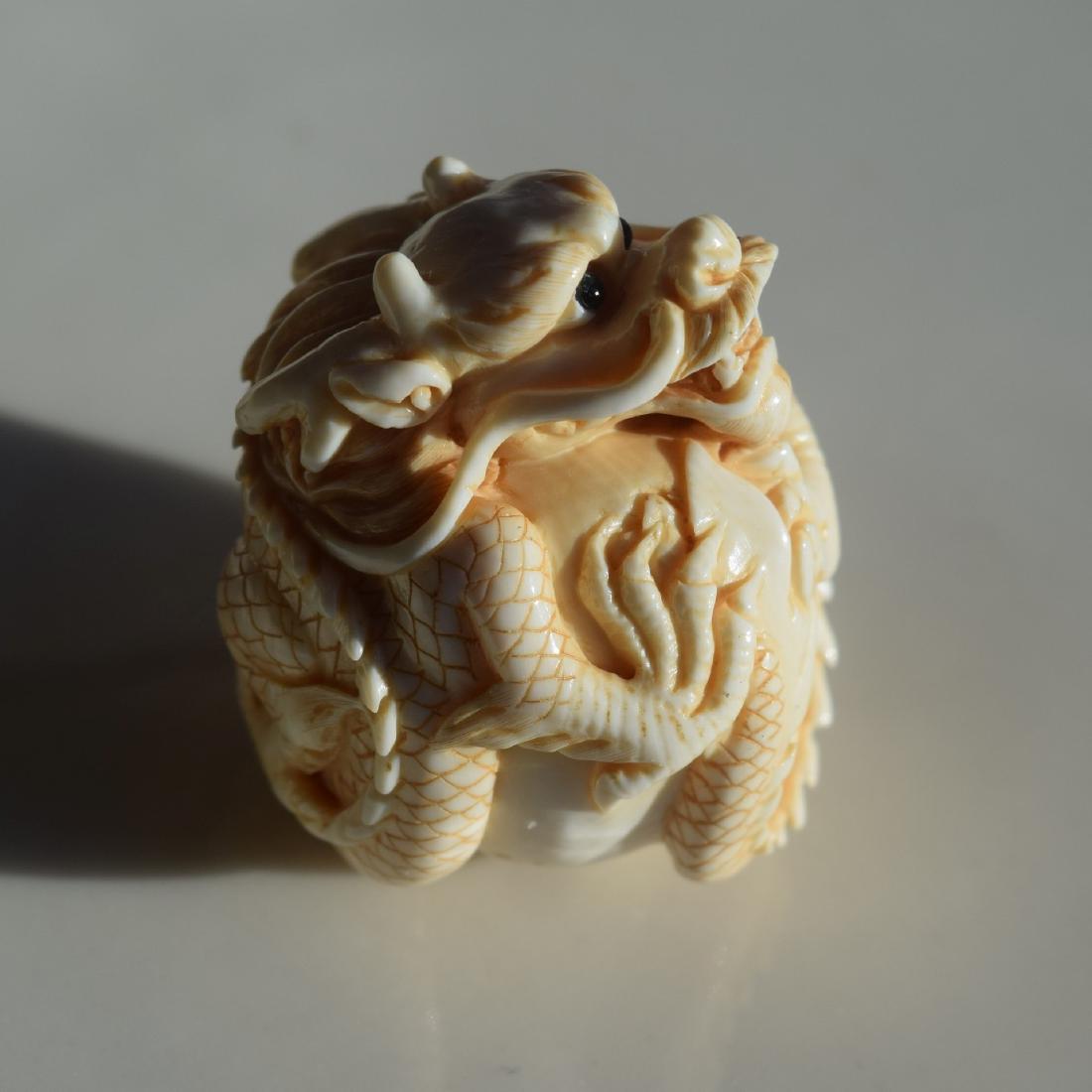 Antique Carved Dragon Netsuke (1 of 6)
