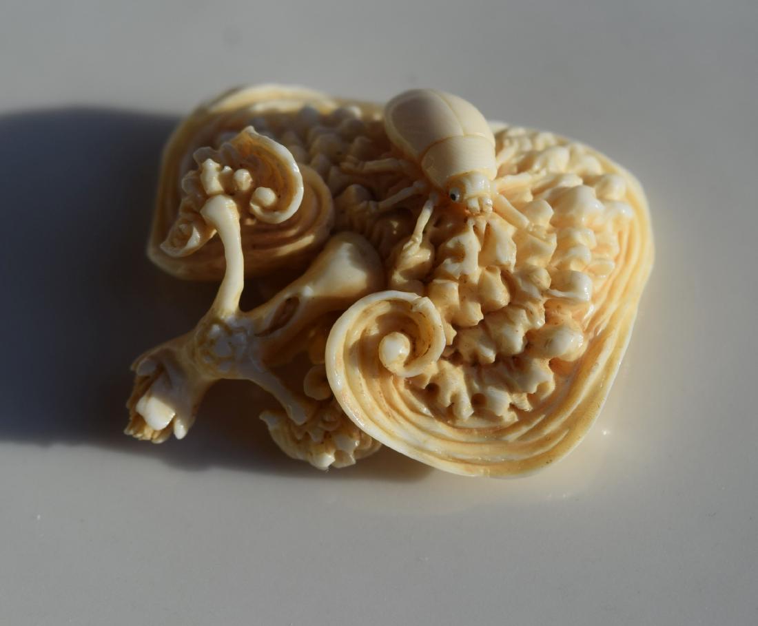 Antique Carved Mushroom Netsuke (1 of 6)