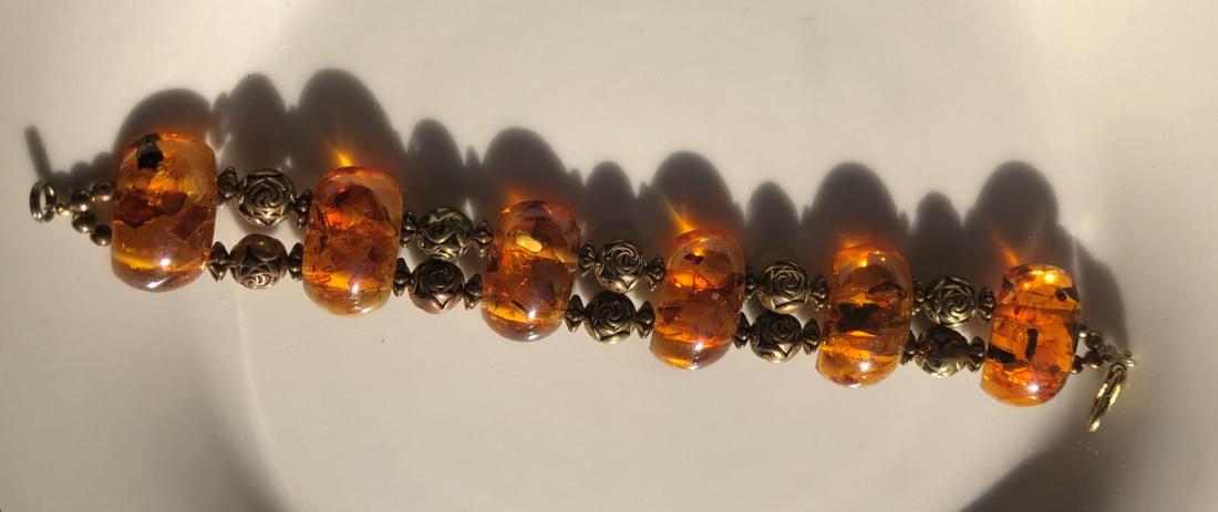 Antique Natural Amber Bracelet (1 of 2)
