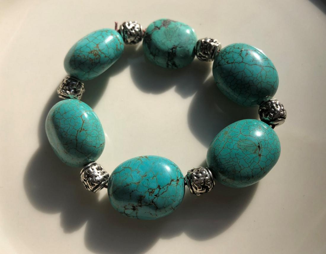 Antique Turquoise Beads Bracelet (1 of 3)