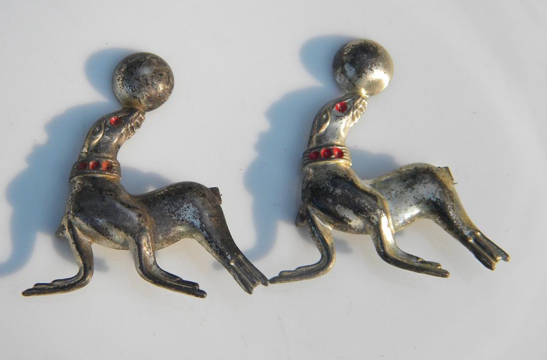 Pair of Sterling Silver Sea Lion Brooch Pins (1 of 4)