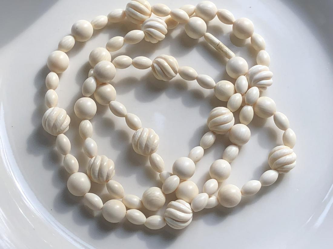 Vintage Carved Beads Necklace (1 of 4)