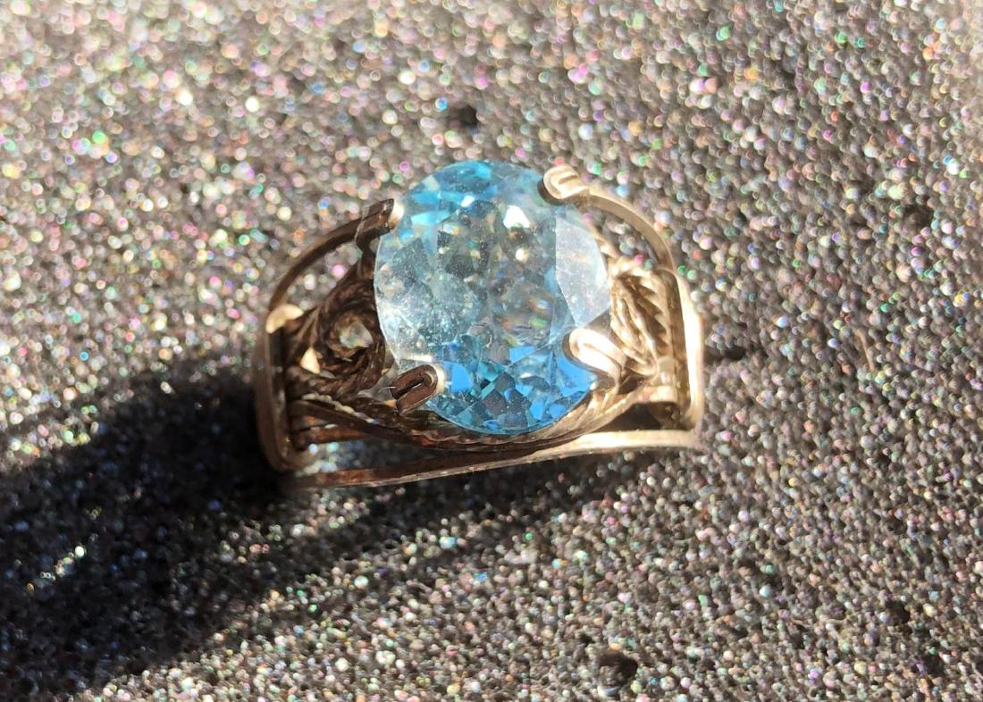 Vintage Silver Blue Stone Ring (1 of 1)