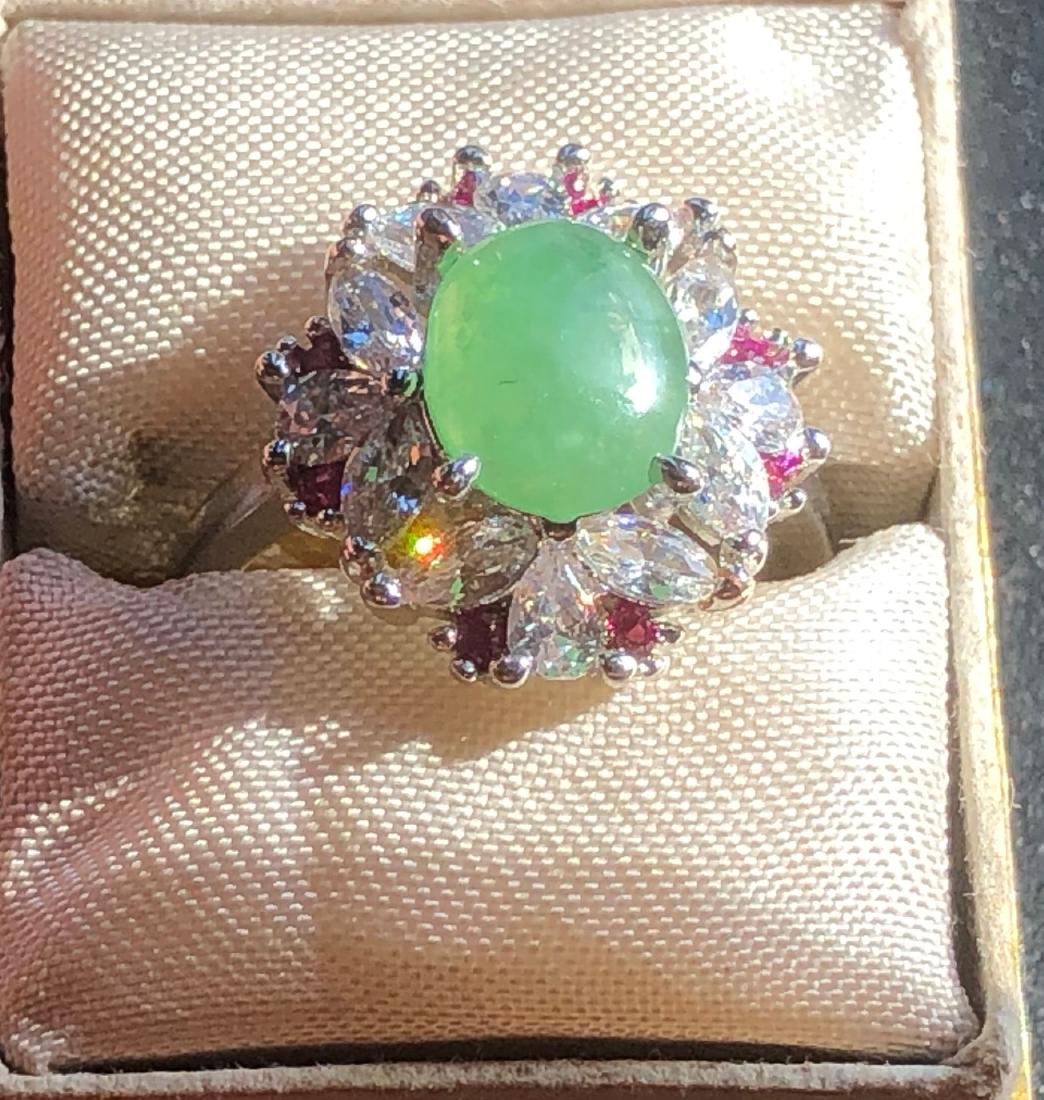 Natural Green Jadeite Ring (1 of 3)