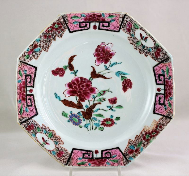Chinese Export Porcelain Yongzheng Famille Rose Plate (1 of 5)