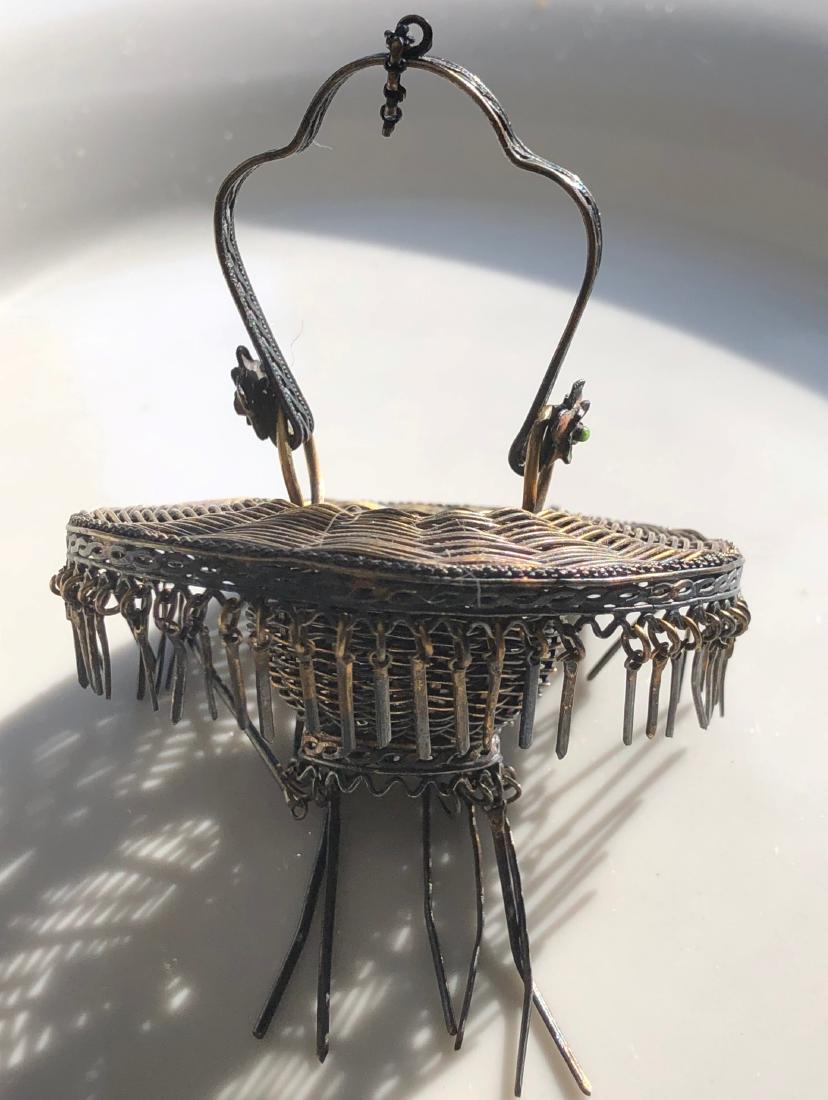 Antique Chinese Silver Flower Basket (1 of 5)