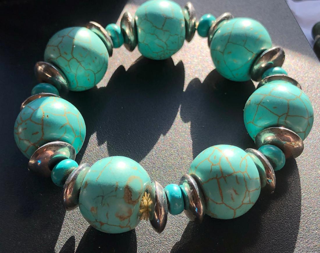 Vintage Blue Beads Bracelet (1 of 3)