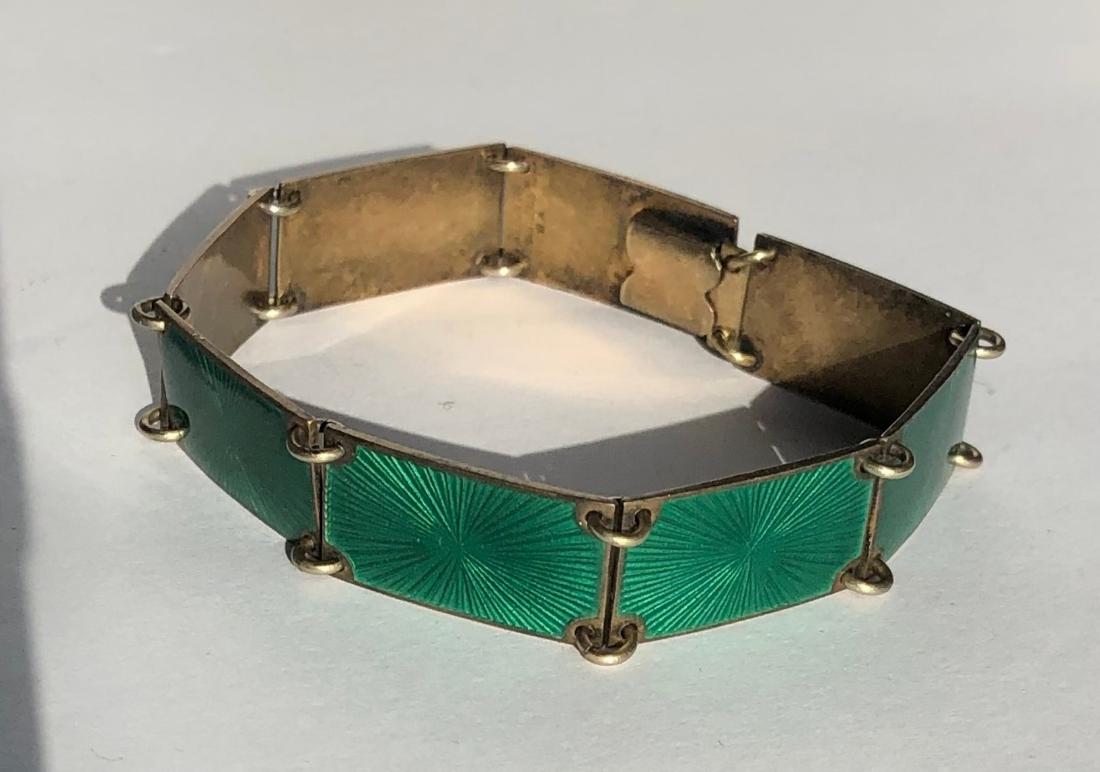 Sterling Enamel Bracelet Marked Sterling Denmark Volmer (1 of 3)