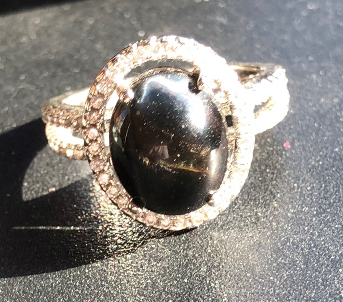 Antique Silver Tiger's Eye Ring: Antique Silver Tiger's Eye Ring, Size of Stone: 12.14mm x 10.15mm