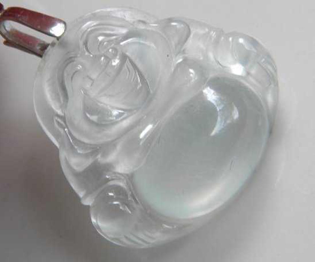 Natural Grade A Jadeite Buddha Pendant (1 of 1)