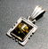 Vintage Silver Amber Pendant
