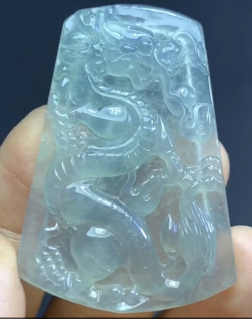 Natural Jadeite Dragon Plaque (1 of 1)