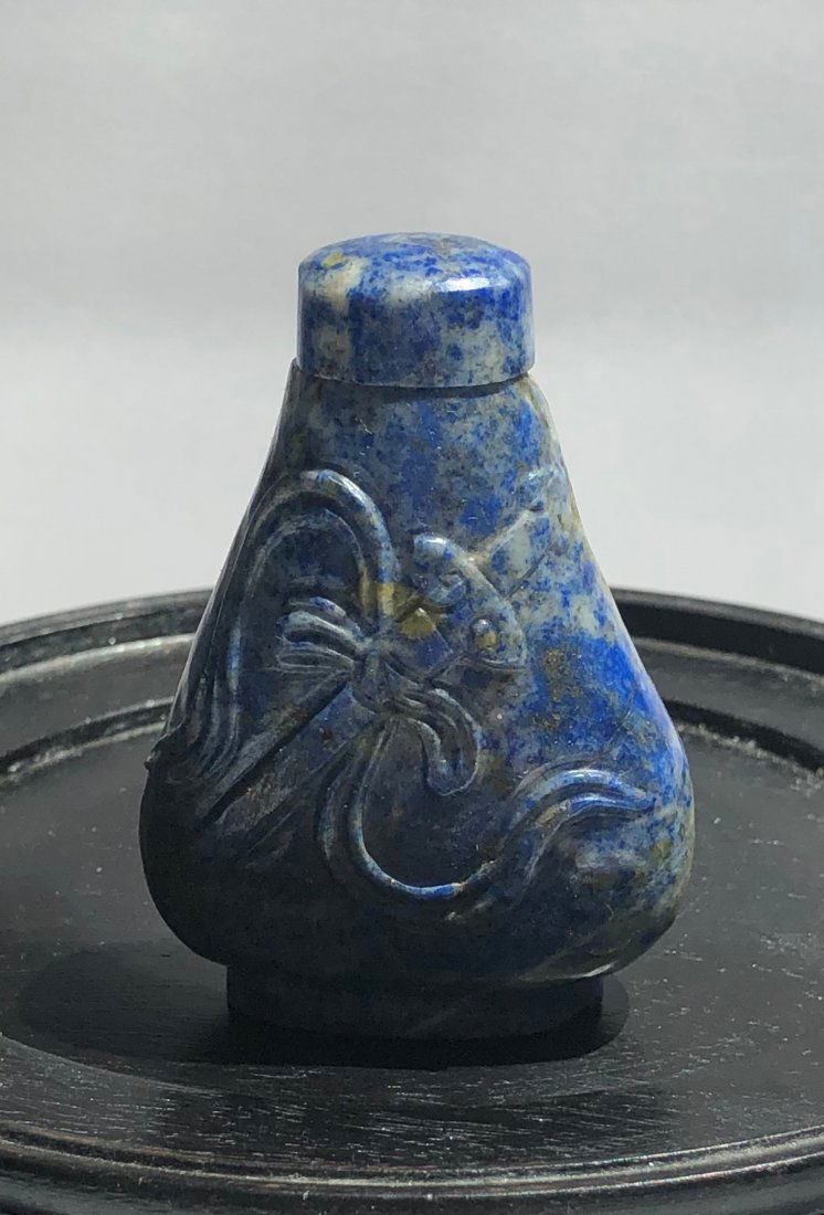 Antique Lapis Snuff Bottle (1 of 5)