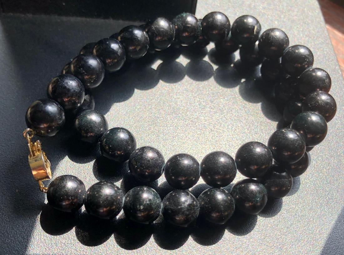 Vintage Black Onyx Beads Necklace (1 of 5)