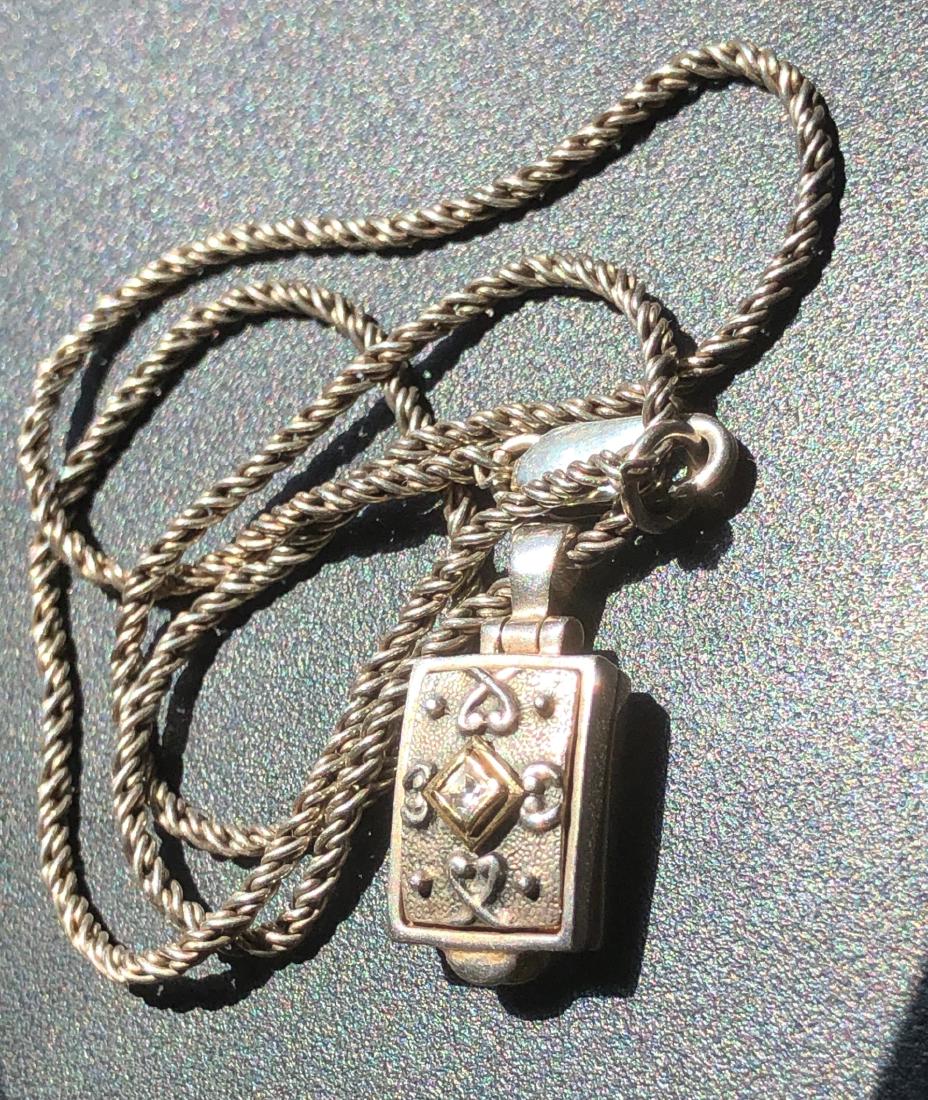 Vintage Silver Picture Holder with chain (1 of 4)