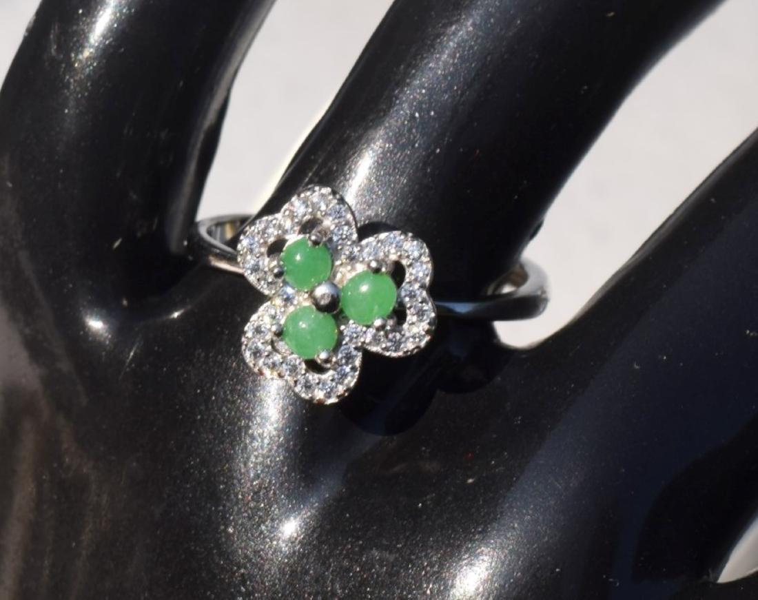 Natural Silver Jadeite Ring (1 of 1)