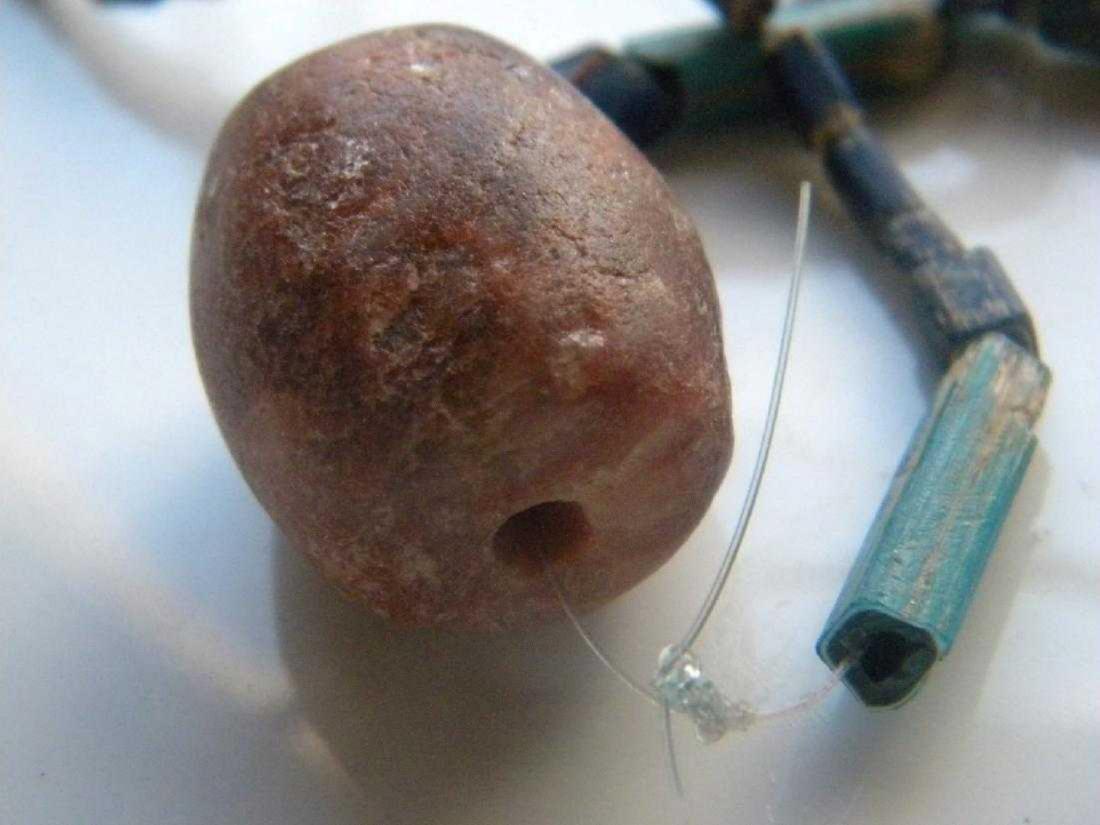 Antique Carnelian Bead, size: 1" x 0.75": Antique Carnelian Bead, size: 1" x 0.75"