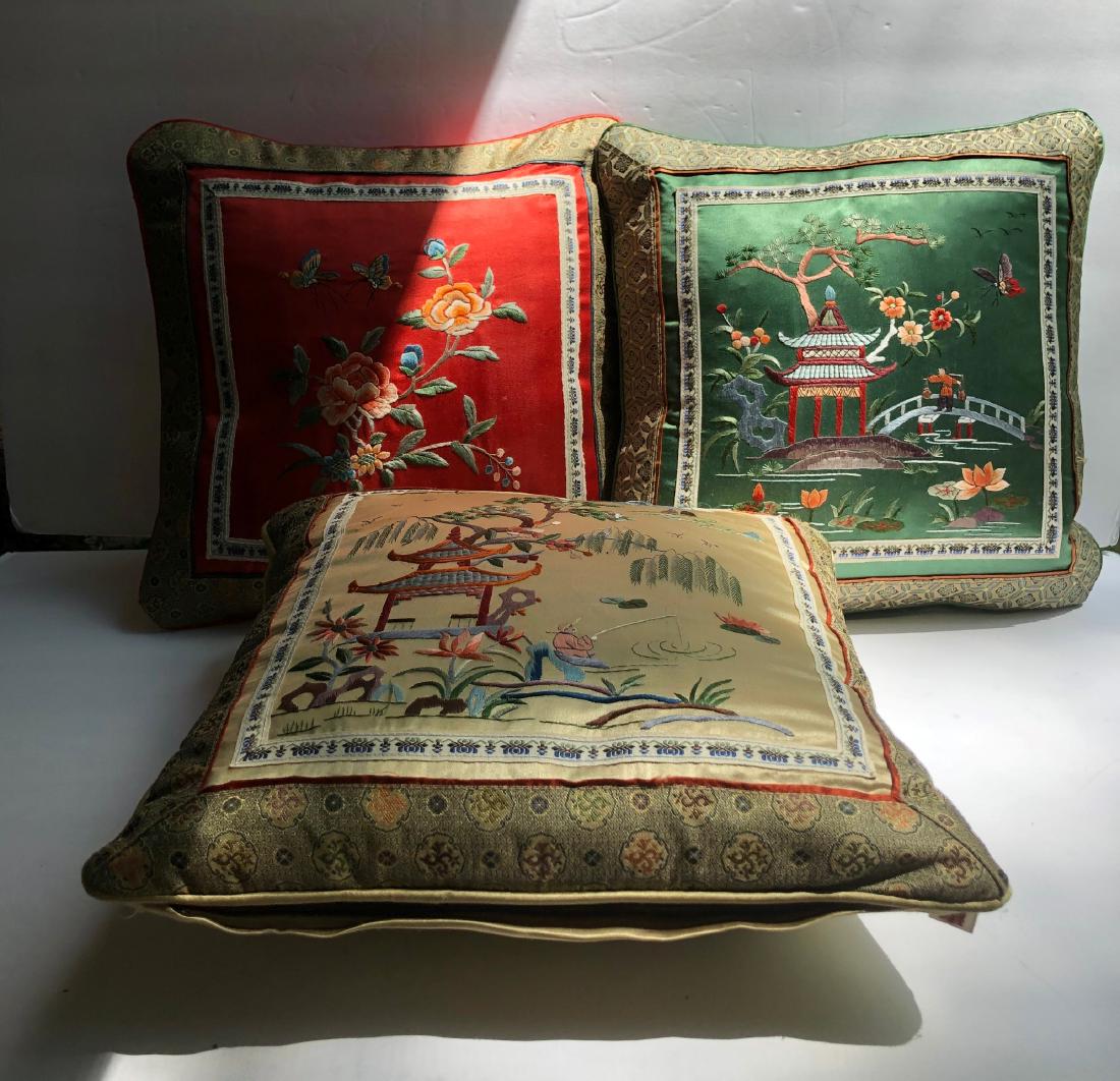 Three Antique Chinese Embrodery Pillows (1 of 5)
