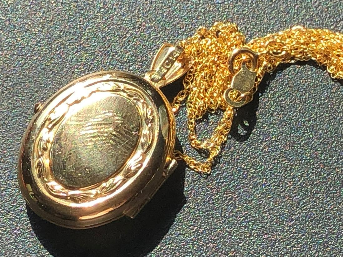 Vintage 14K Gold Picture Holder and Necklace (1 of 4)