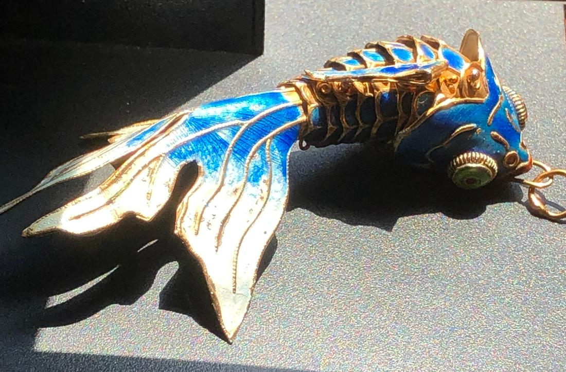 Vintage enamel Fish Pendant (1 of 5)
