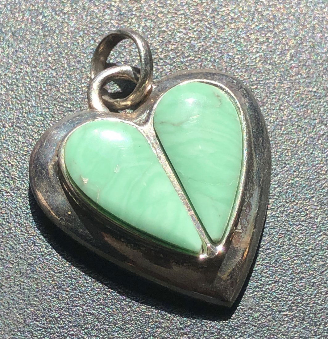 Vintage Silver Heart Shape Pendant (1 of 3)