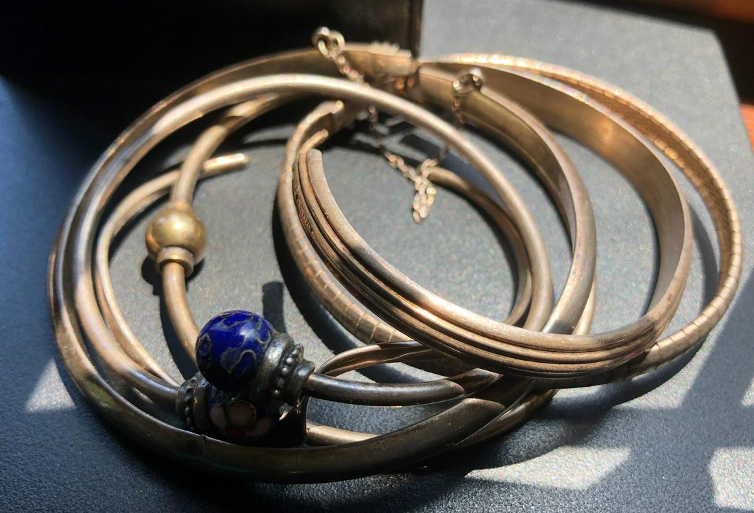 Six Sterling Silver Bracelets (1 of 3)