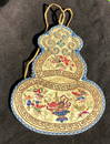 Antique Chinese Embroidery Gourd Shape Purse