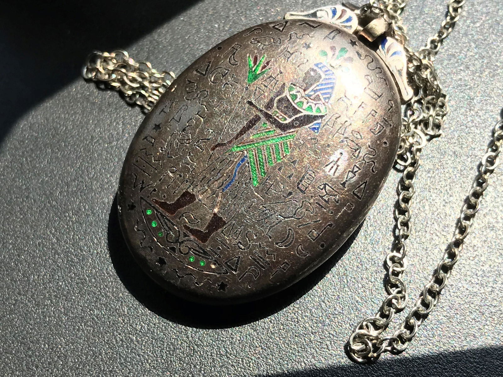 Antique Silver M&S Picture Holder Necklace (1 of 8)