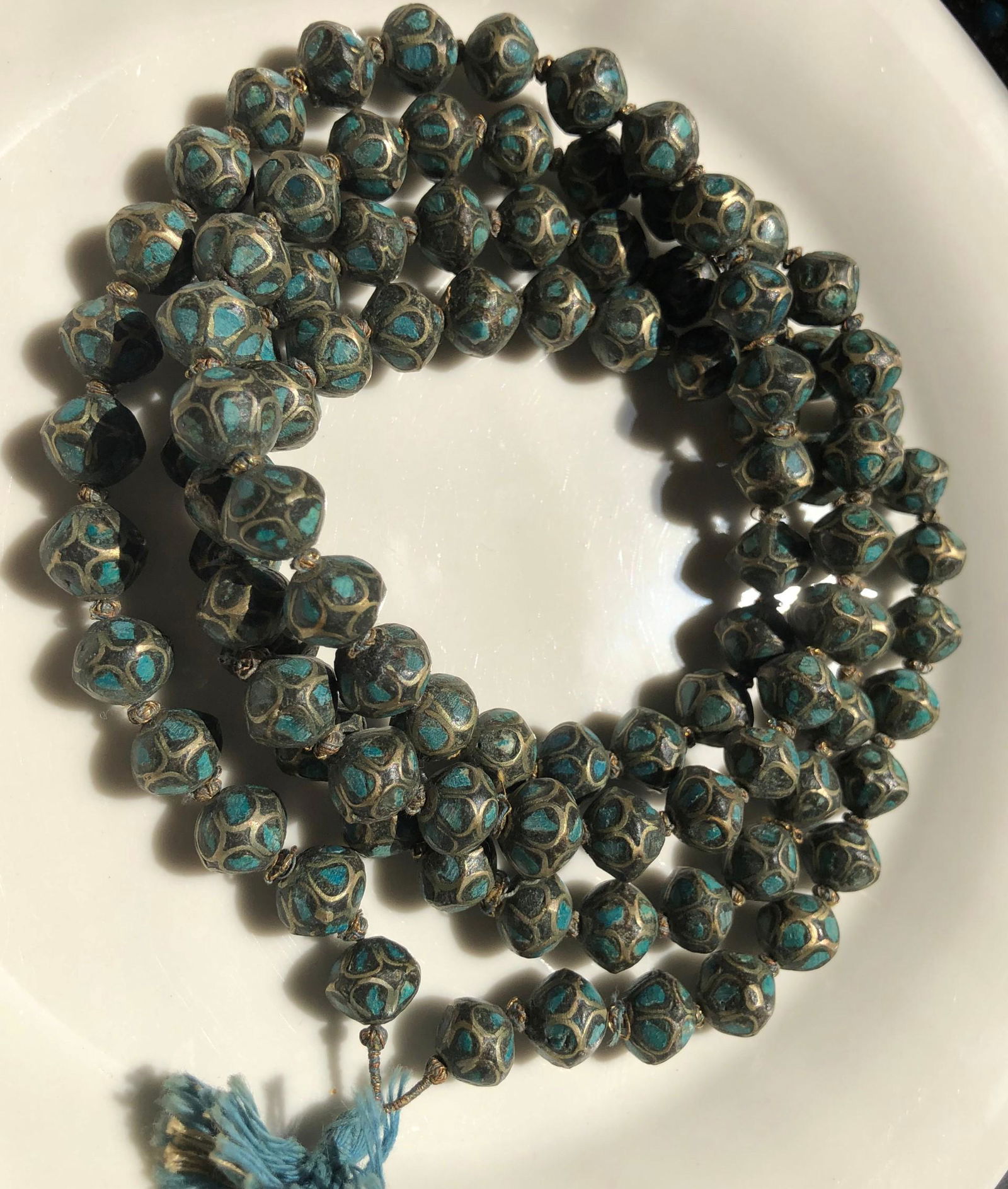 Antique Turquoise Beads Necklace (1 of 5)