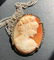 Vintage Sterling Silver Cameo Pendant Necklace Marked - 2